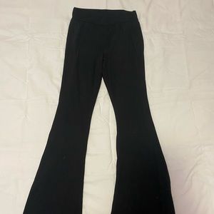 Black flare pants